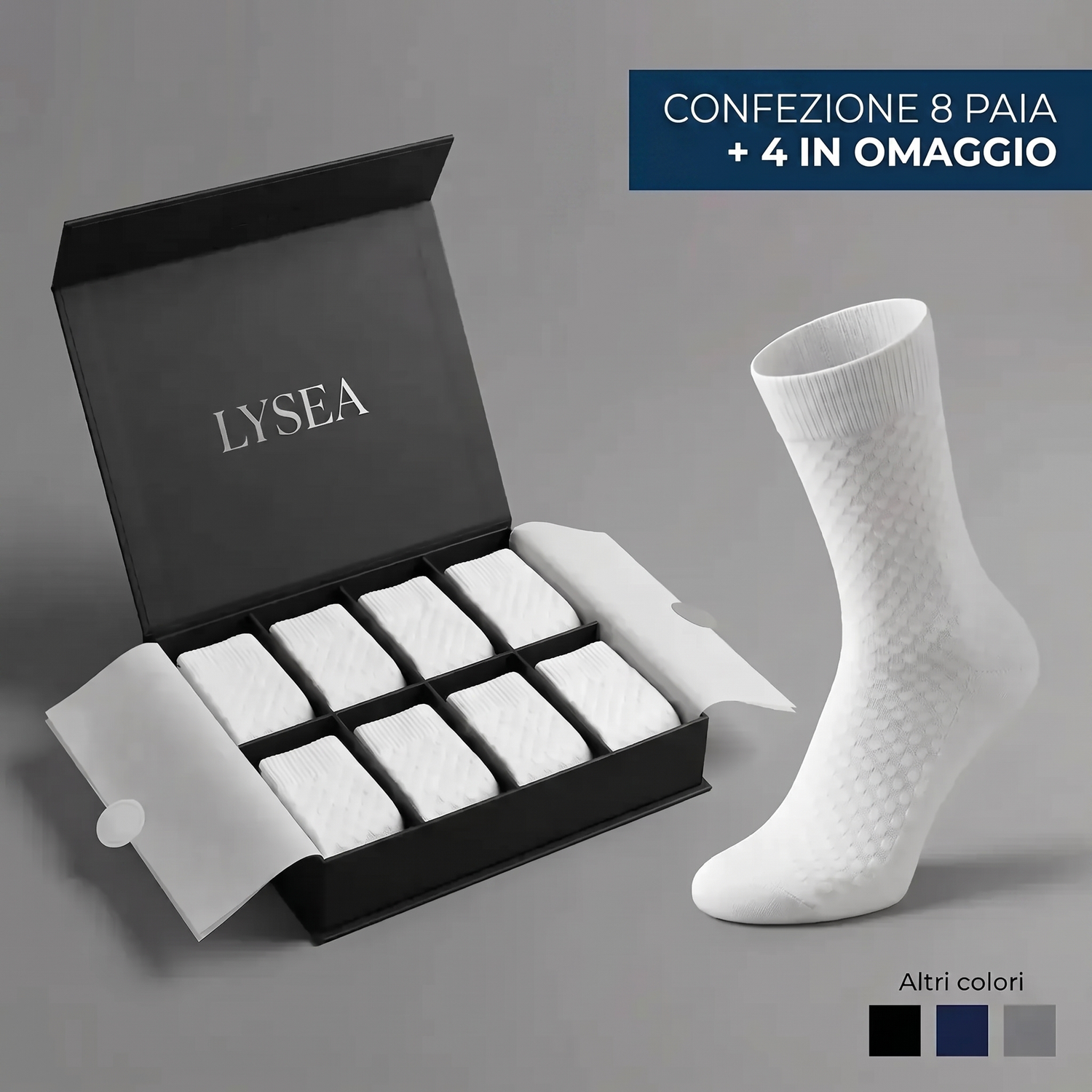 CALZE LYSEA A MEZZA GAMBA IN FIBRA DI BAMBÙ PREMIUM