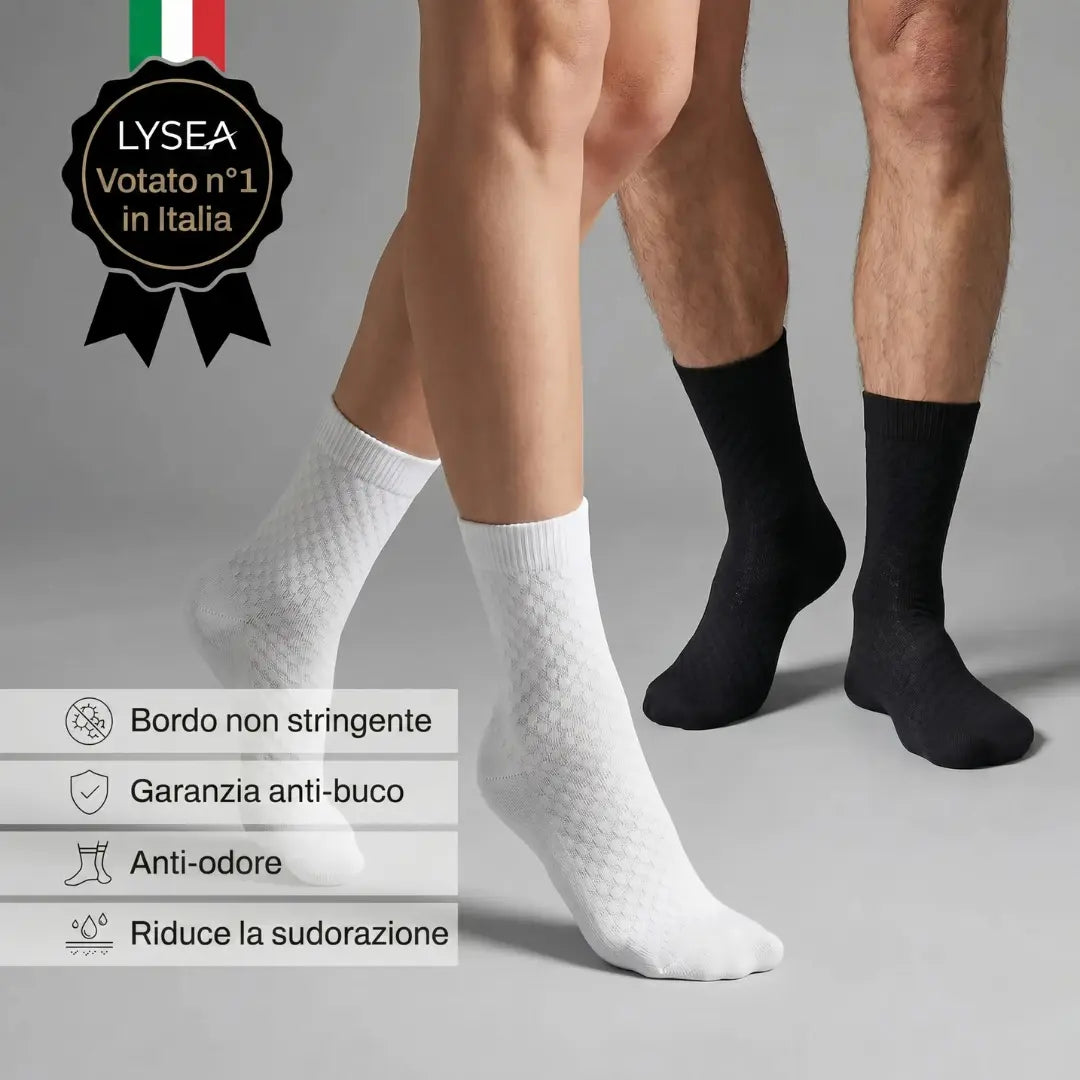 CALZE LYSEA A MEZZA GAMBA IN FIBRA DI BAMBÙ PREMIUM